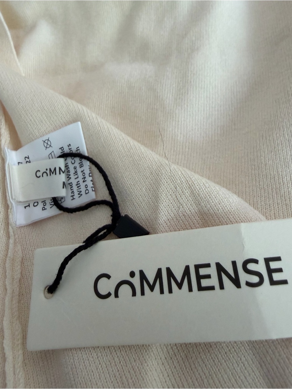 Commense Cream Ruched Side Button Knit Tank - Picture 2 of 3